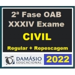 2ª Fase OAB XXXIV (34º) Exame - Direito Civil - Repescagem + Regular (DAMÁSIO 2022)